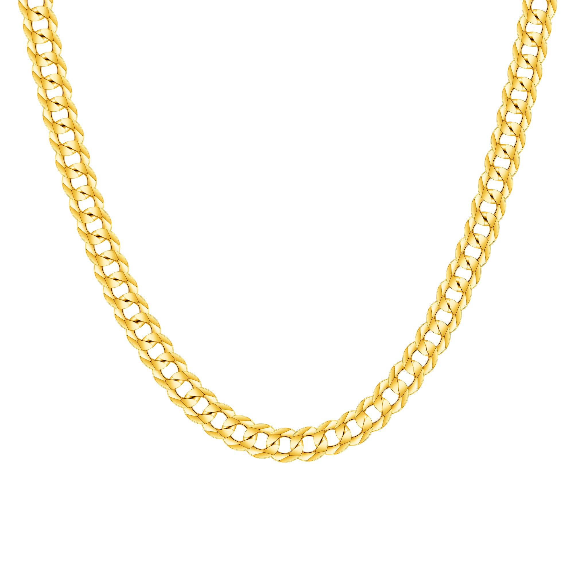 Solid 14k Yellow Gold 5 Mm, 6 Mm Miami Cuban Link Chain Necklace 16