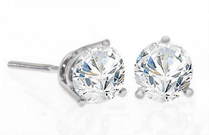 Round Diamond Stud Earrings (2 ct. tw.) in 18K White Gold