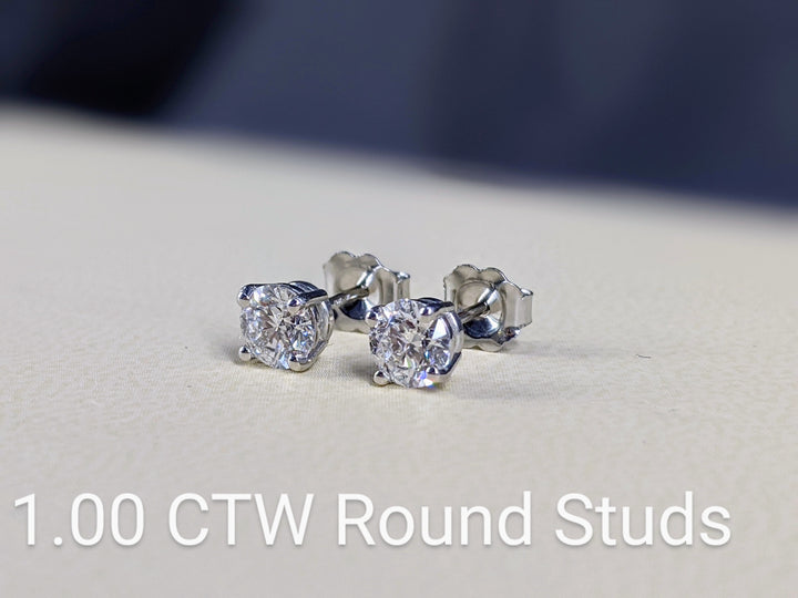 4-Prong Brilliant Round Cut Diamond Stud Earrings 1.50 ct. tw. (G-H, VS)