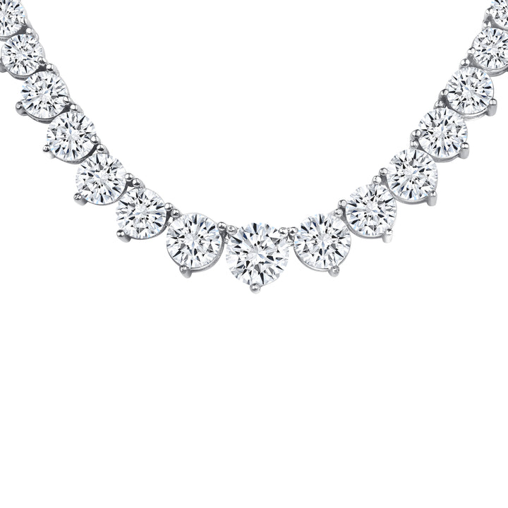 Riviera Round Brilliant Cut Natural or LAB Diamond Necklace