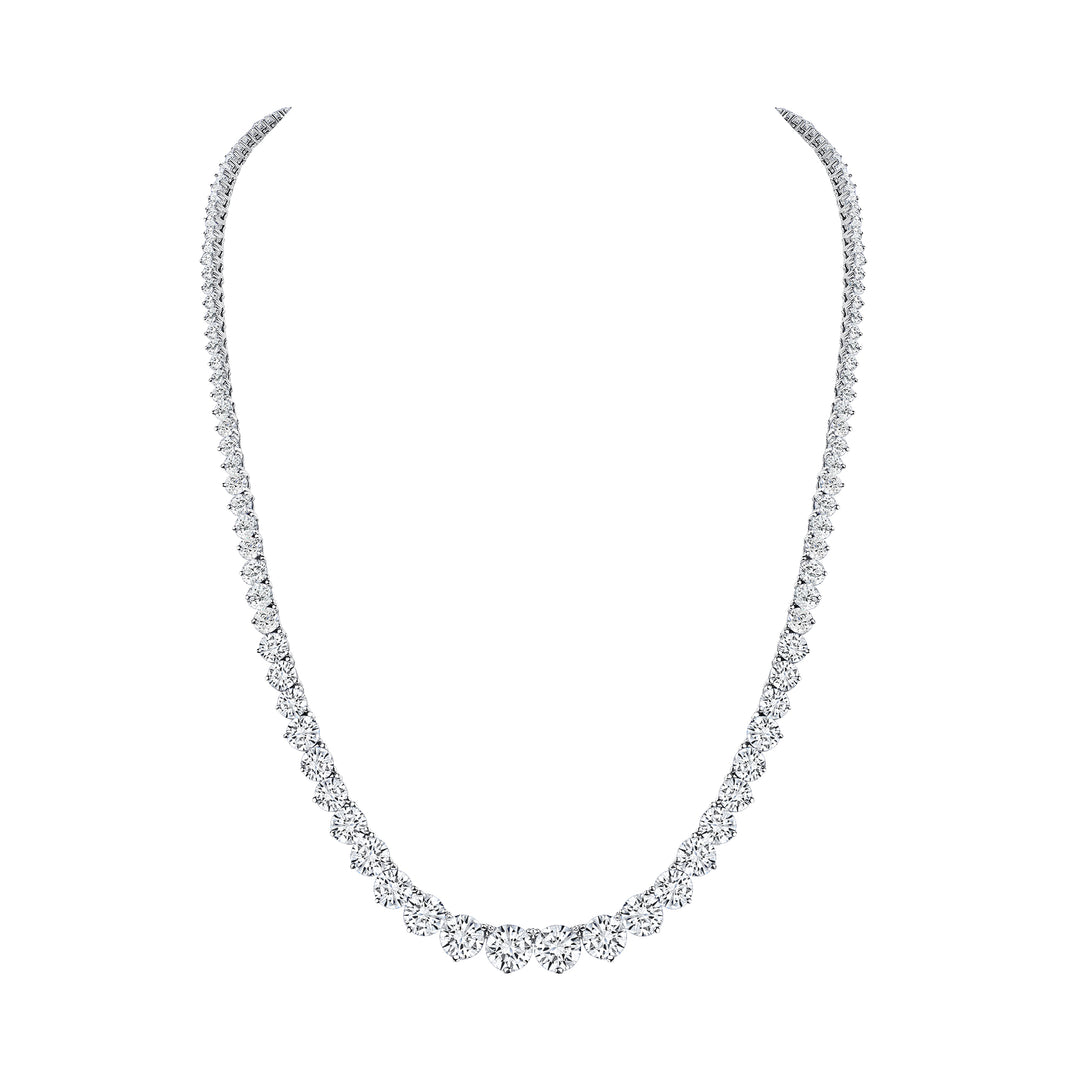 Riviera Round Brilliant Cut Natural or LAB Diamond Necklace