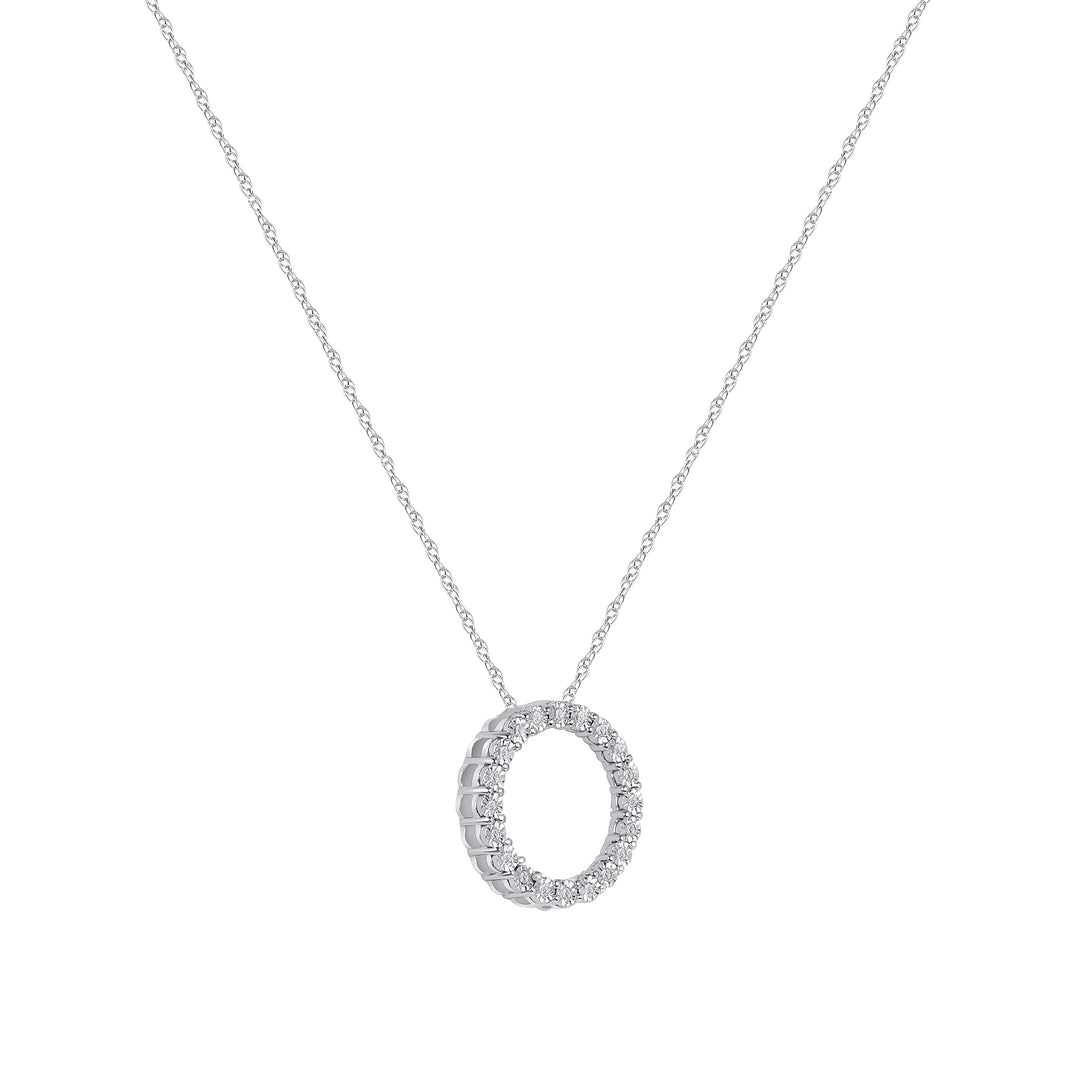 1/10 Carat Natural Diamond Circle Pendant WHILE SUPPLIES LAST