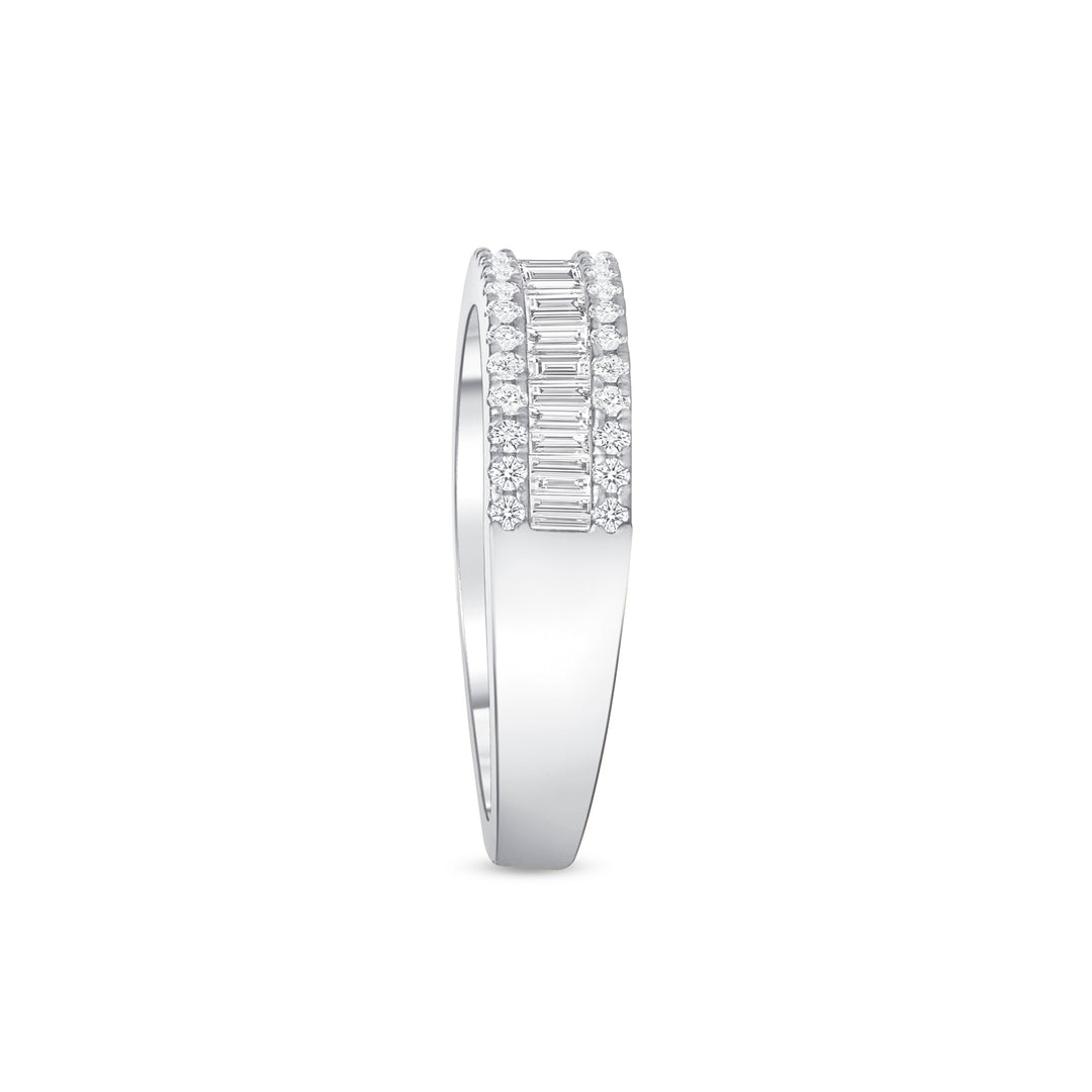 Elizabeth  0.50 Ct. Round and Baguette Cut Channel Set Diamond Band H,SI1