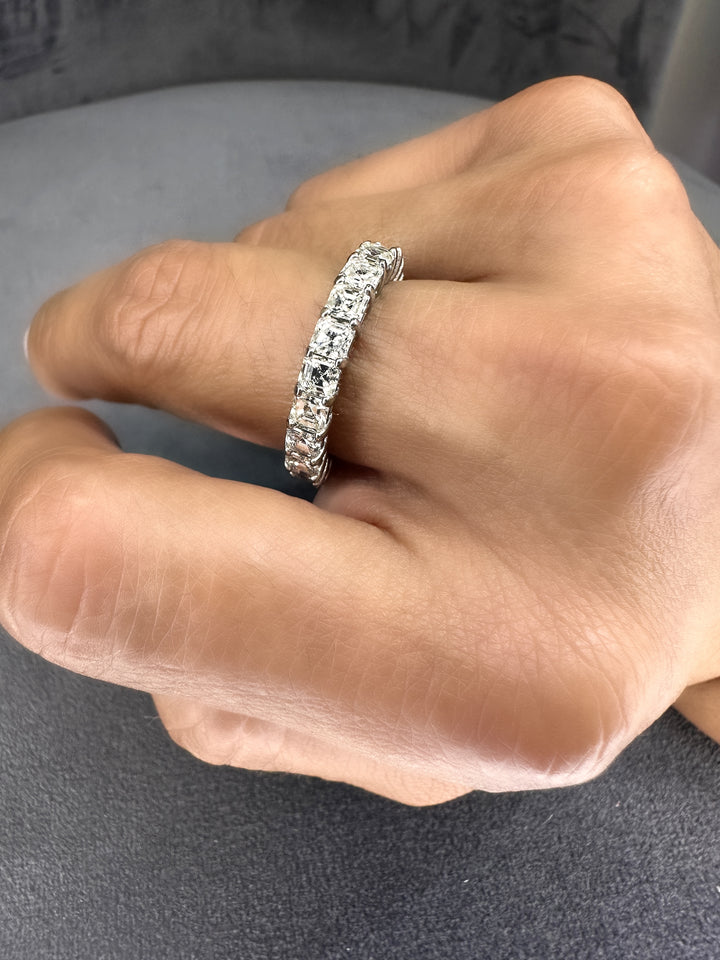 4.25 Carat Asscher Cut Diamond Eternity Band