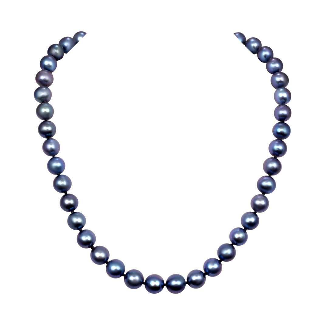 9mm Tahitian Pearl Necklace white gold 17"