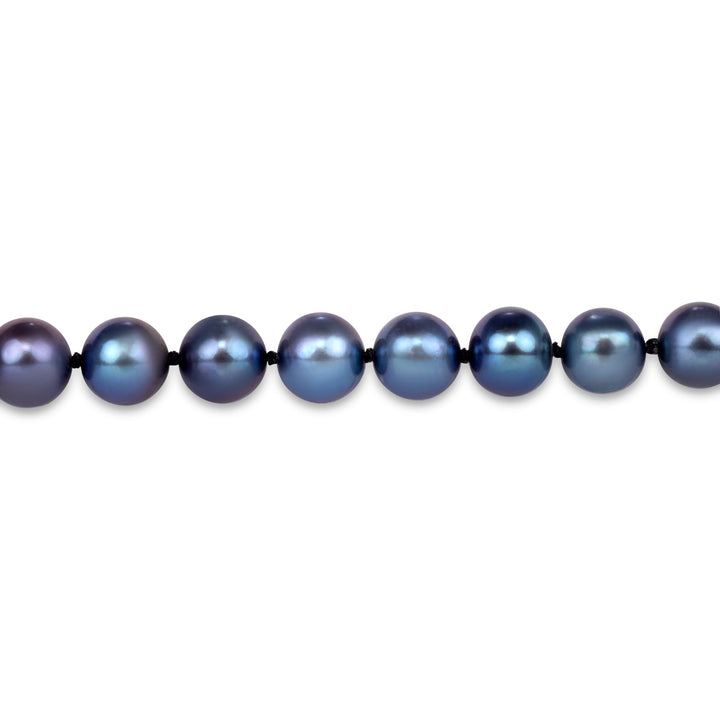 9mm Tahitian Pearl Necklace white gold 17"