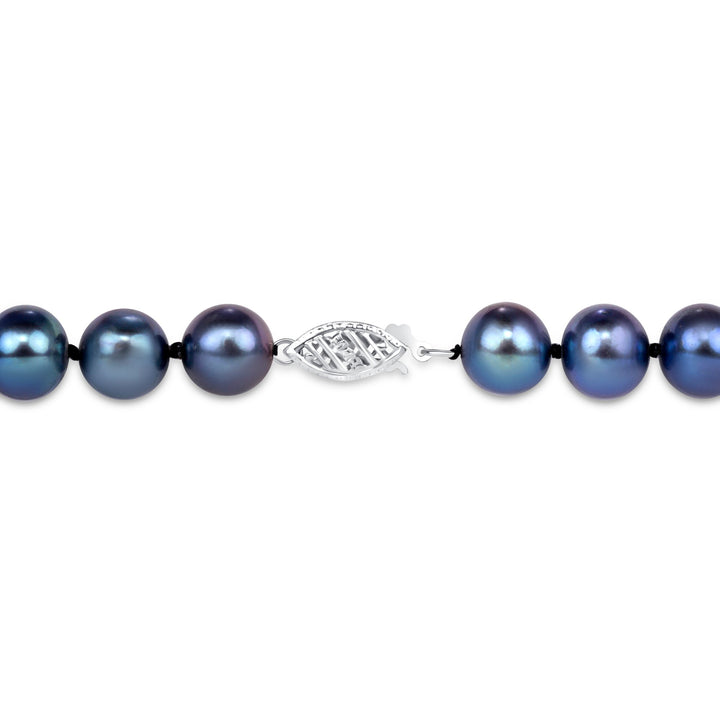 9mm Tahitian Pearl Necklace white gold 17"