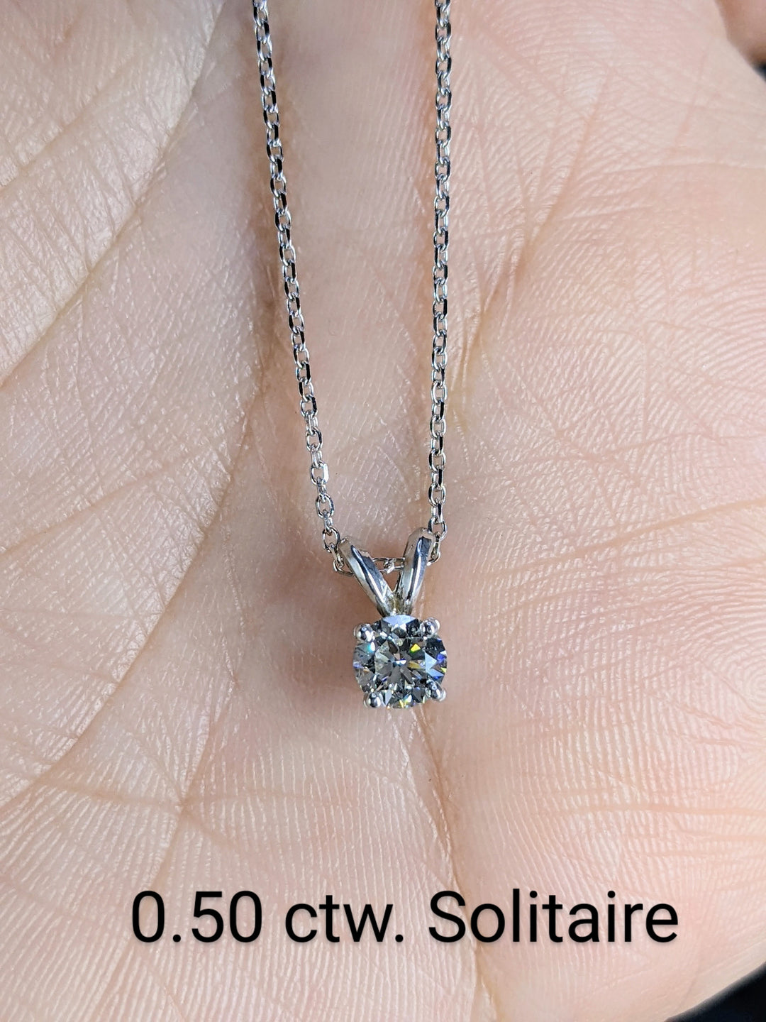 Solitaire 0.25-1.00 Ct. Tw. Brilliant Round Cut Diamond Pendant