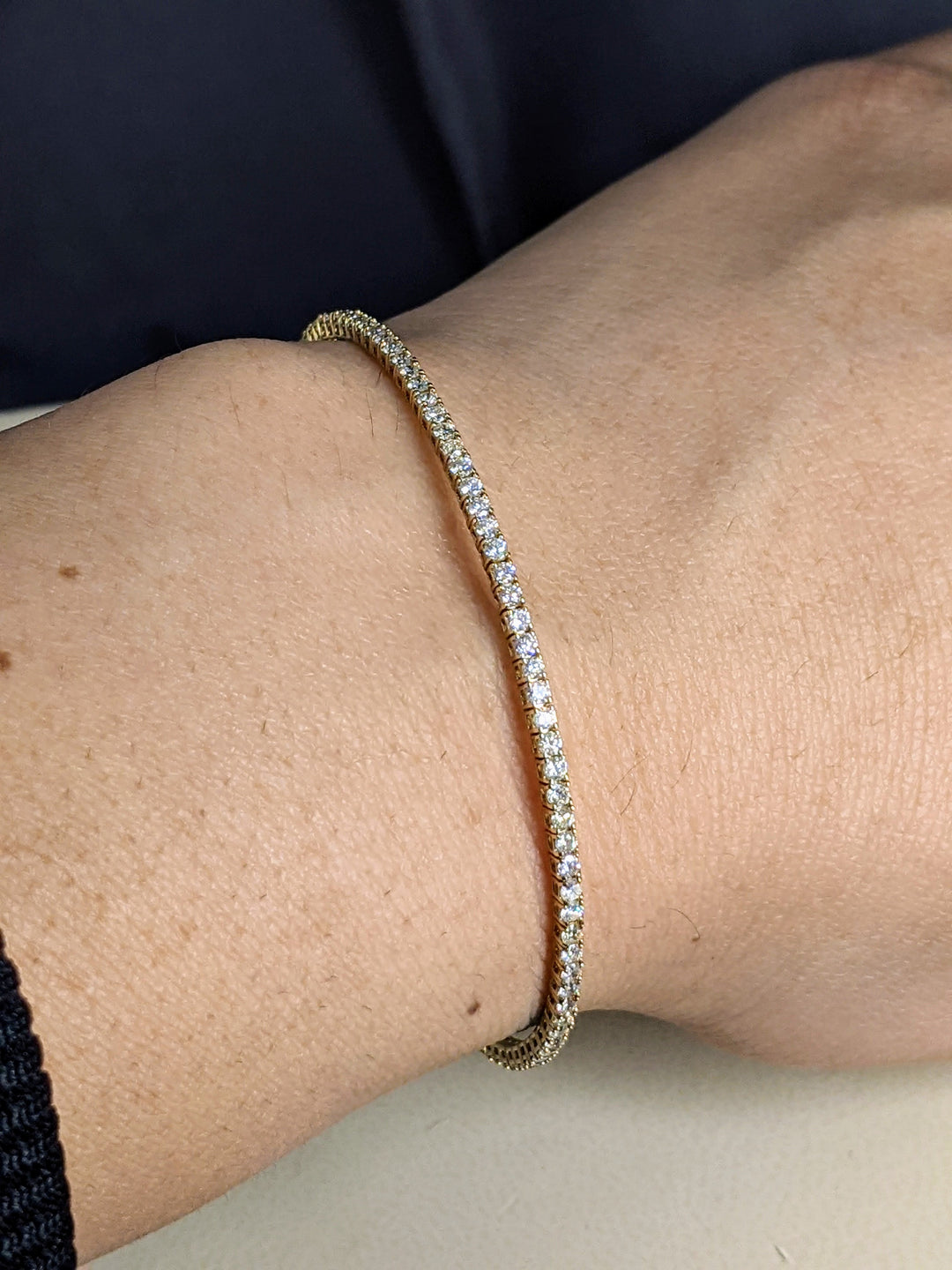 Flexible Bracelet Bangle 1.50 Ct. Tw. Round Diamonds