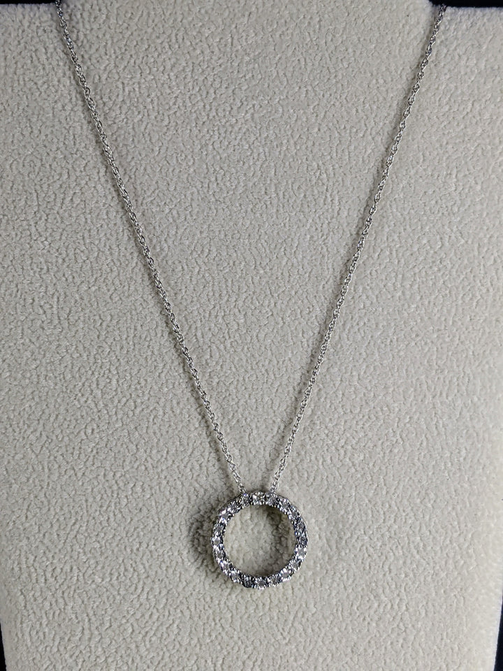 1/10 Carat Natural Diamond Circle Pendant WHILE SUPPLIES LAST