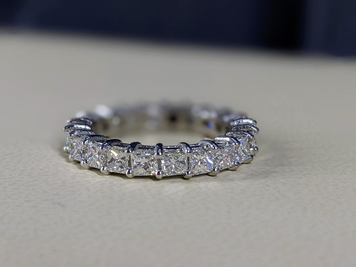 4.50 Carat Princess Cut Diamond Eternity Band