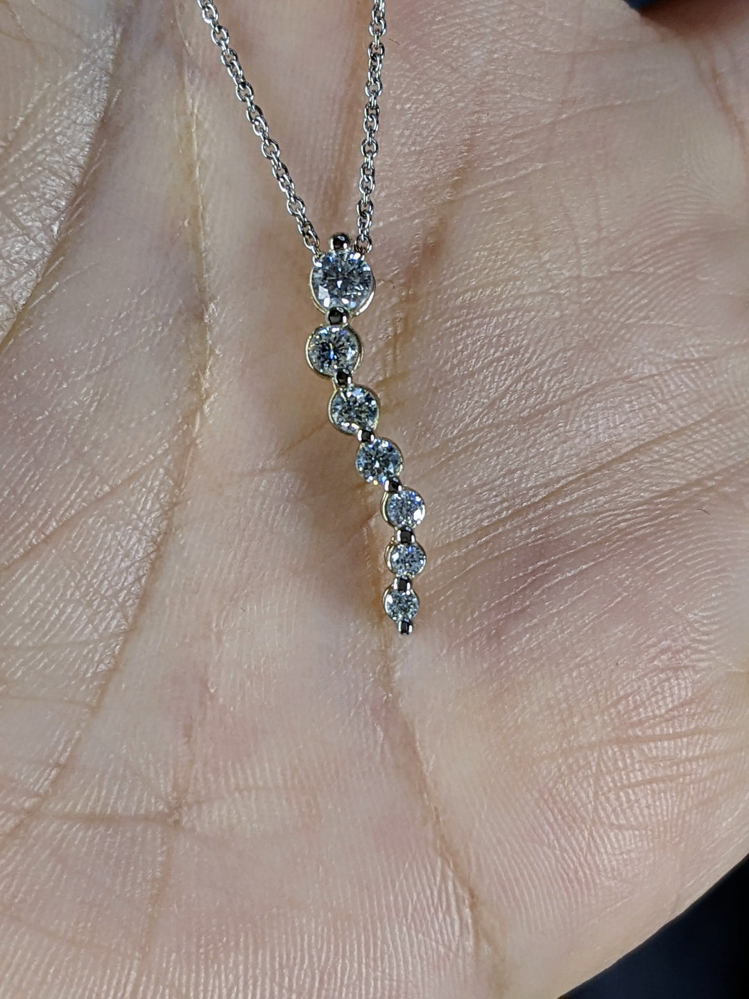 0.50 Ct. Tw. Brilliant Round Cut Diamond Journey Pendant