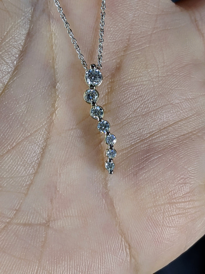 0.50 Ct. Tw. Brilliant Round Cut Diamond Journey Pendant