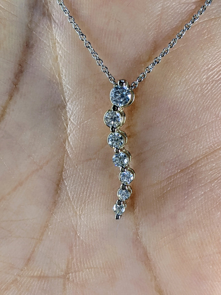 0.50 Ct. Tw. Brilliant Round Cut Diamond Journey Pendant