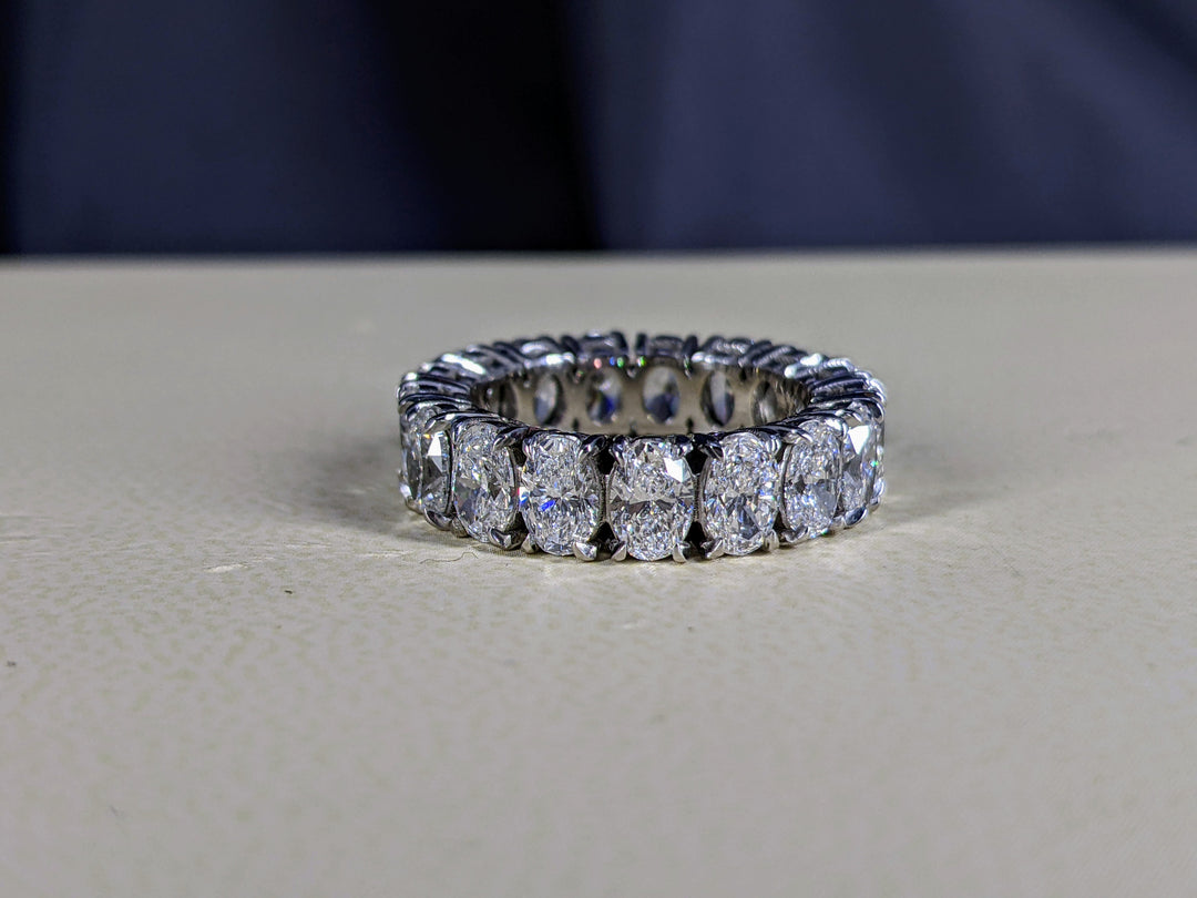 5.50 Carat Oval Cut Diamond Eternity Band