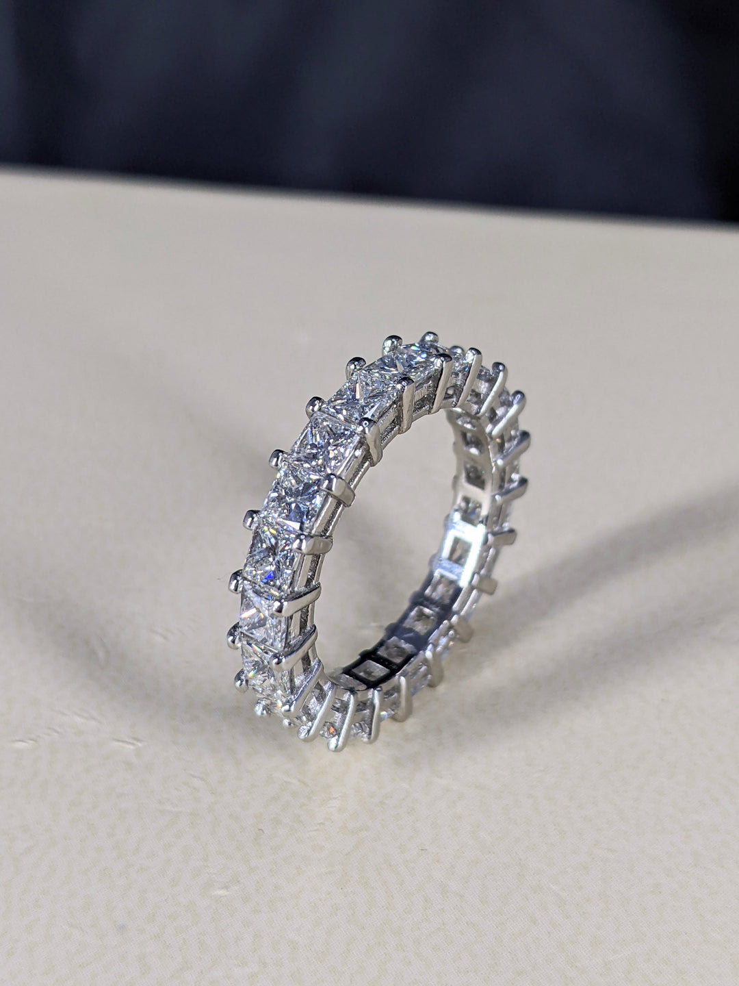 6.00 Carat Princess Cut Diamond Eternity Band