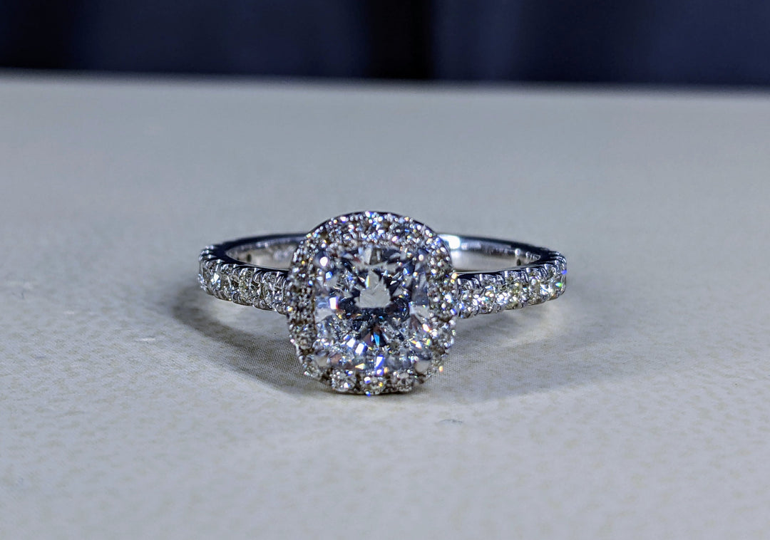 1.75 Ct. Tw. Halo Design Cushion Cut Diamond Engagement Ring