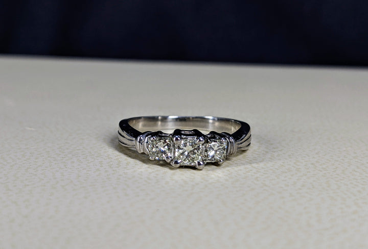 Three Stone Princess Cut Diamond Ring 0.55 Ct. Tw.