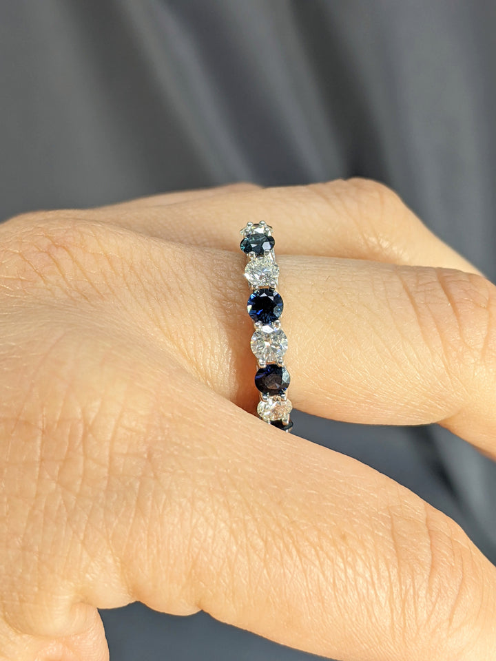 4.50 Ct. Tw. Diamond & Natural Sapphire Eternity Band