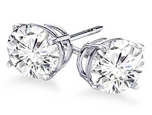 Certified Lab Round Cut 1.50 - 4.00 Carat Diamond 4-prong Stud Earrings / F,VS2 Excellent Cut