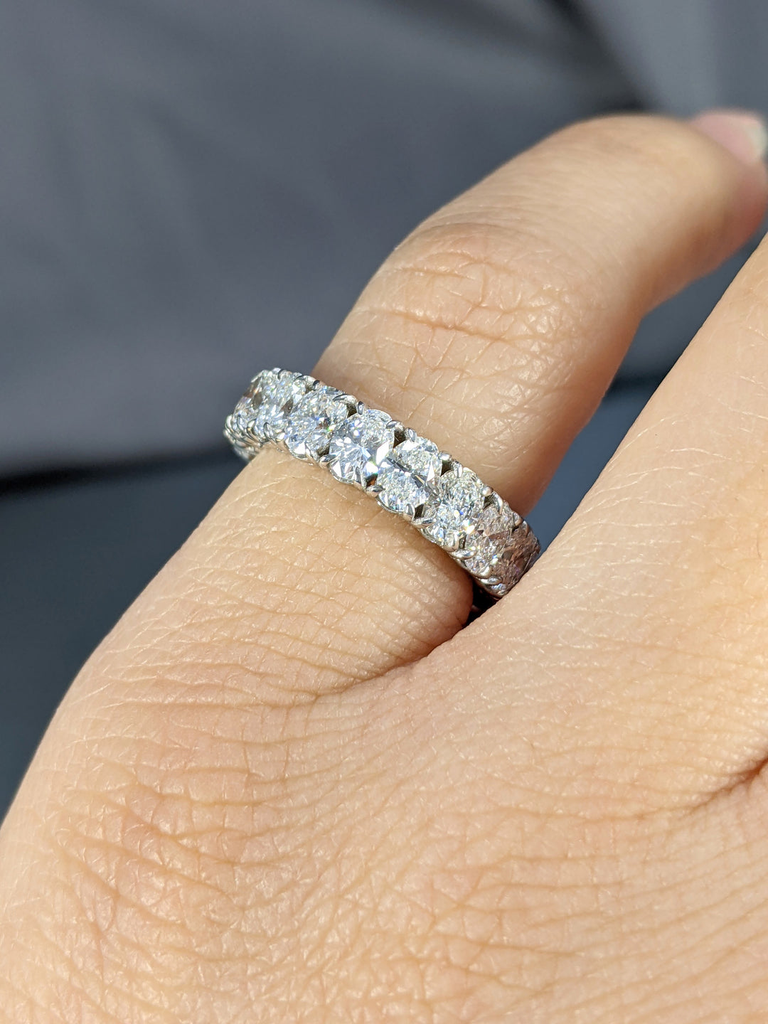 4.25 Carat Oval Cut Diamond Eternity Band