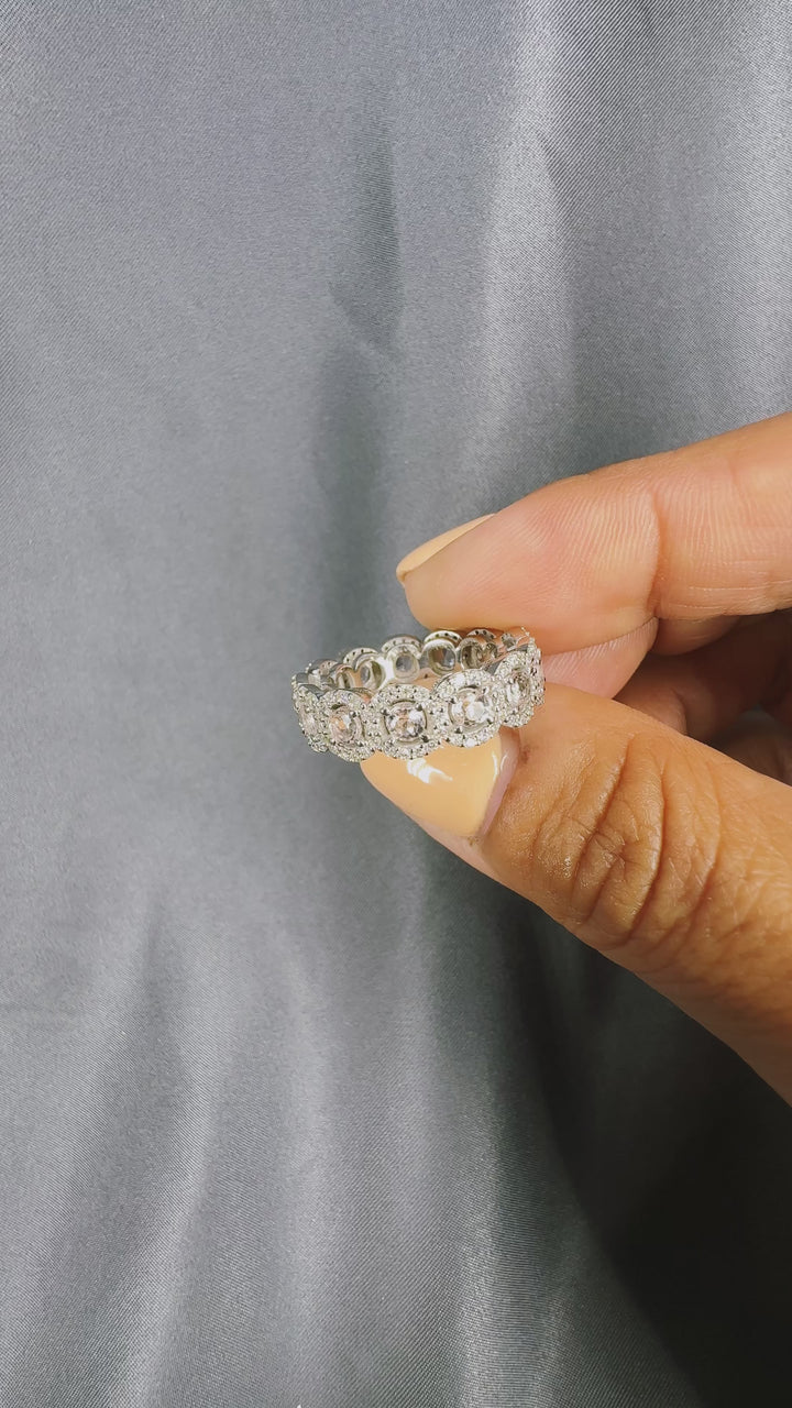 3.00 Ct. Tw. Natural Morganite & 1.50 Ct. Tw. Diamond Eternity Band