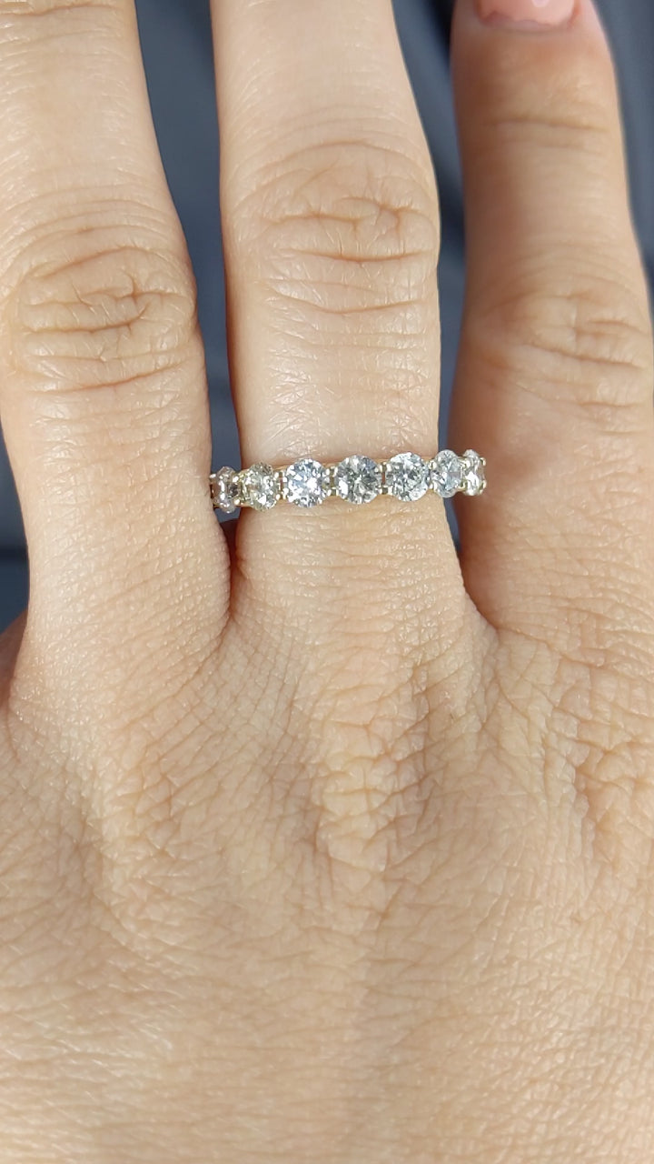 3.54 Carat Brilliant Round Cut Diamond Eternity Band