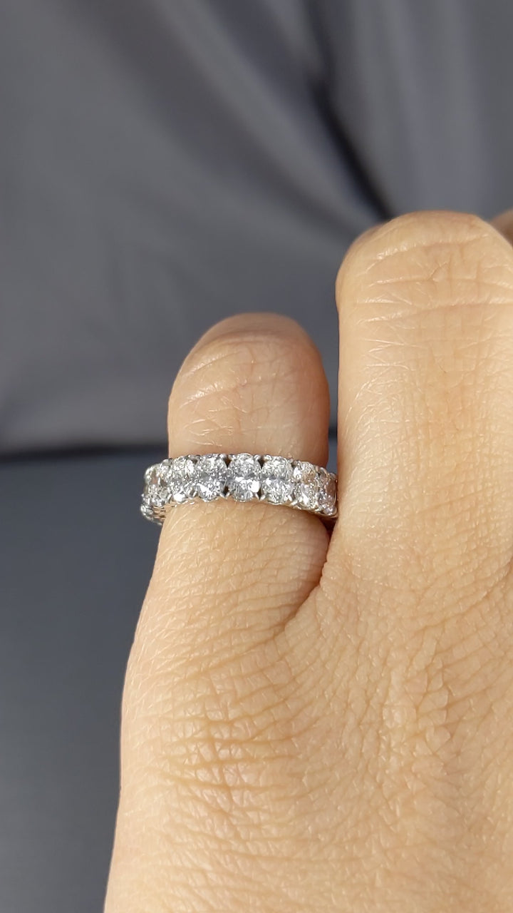 4.25 Carat Oval Cut Diamond Eternity Band