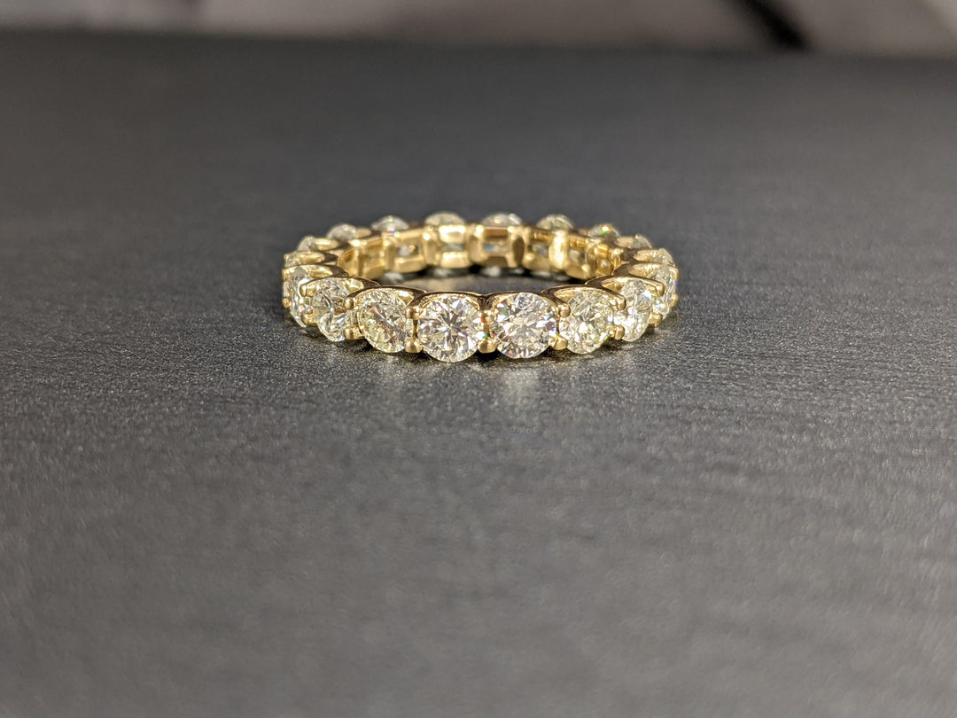 3.54 Carat Brilliant Round Cut Diamond Eternity Band