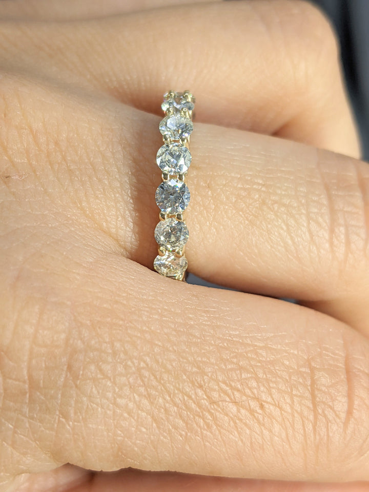 3.54 Carat Brilliant Round Cut Diamond Eternity Band