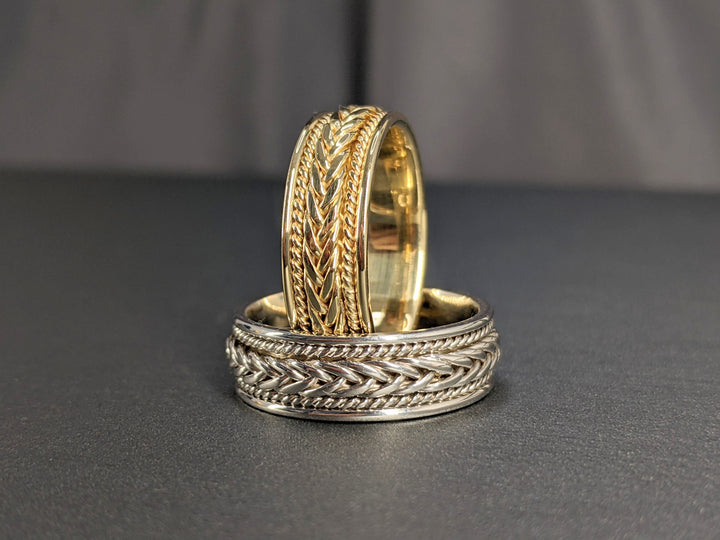 Solid Gold 7MM Hand Braided Wedding Band