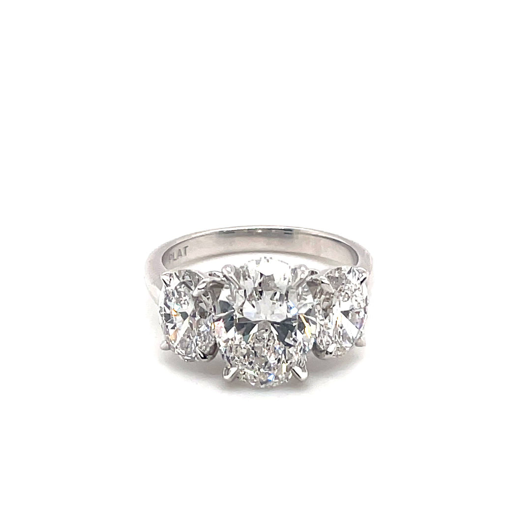 Three Stone Oval Cut Diamond Engagement Ring 1.50 Ct. Tw.