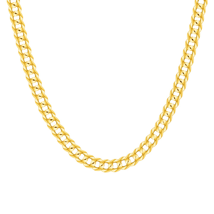 Solid 14K Yellow Gold 5 mm, 6 mm Miami Cuban Link Chain Necklace 16"-26"