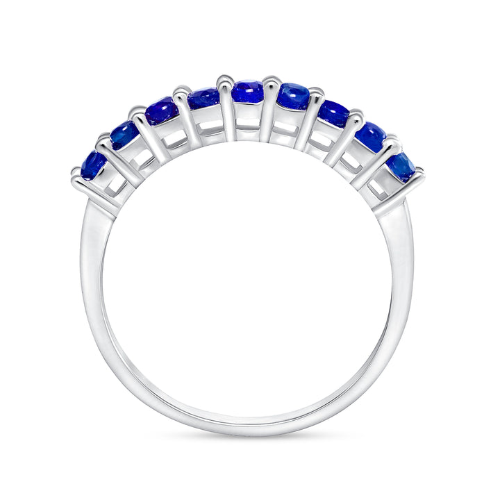 9-Stone 0.75 Ct. Tw. Brilliant Round Cut Natural Blue Sapphire Band