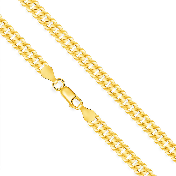 Solid 14K Yellow Gold 5 mm, 6 mm Miami Cuban Link Chain Necklace 16"-26"