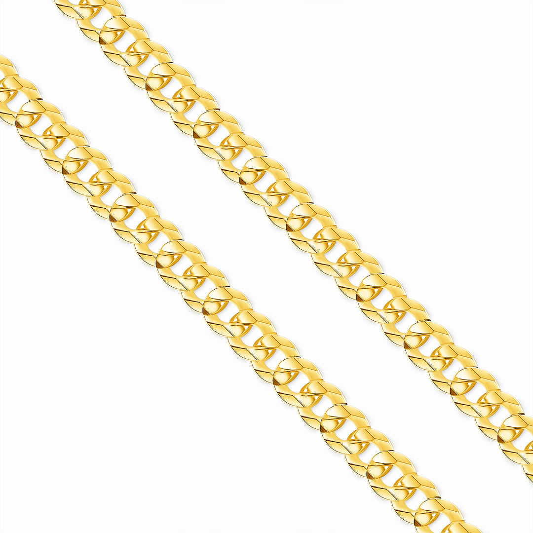 Solid 14K Yellow Gold 5 mm, 6 mm Miami Cuban Link Chain Necklace 16"-26"