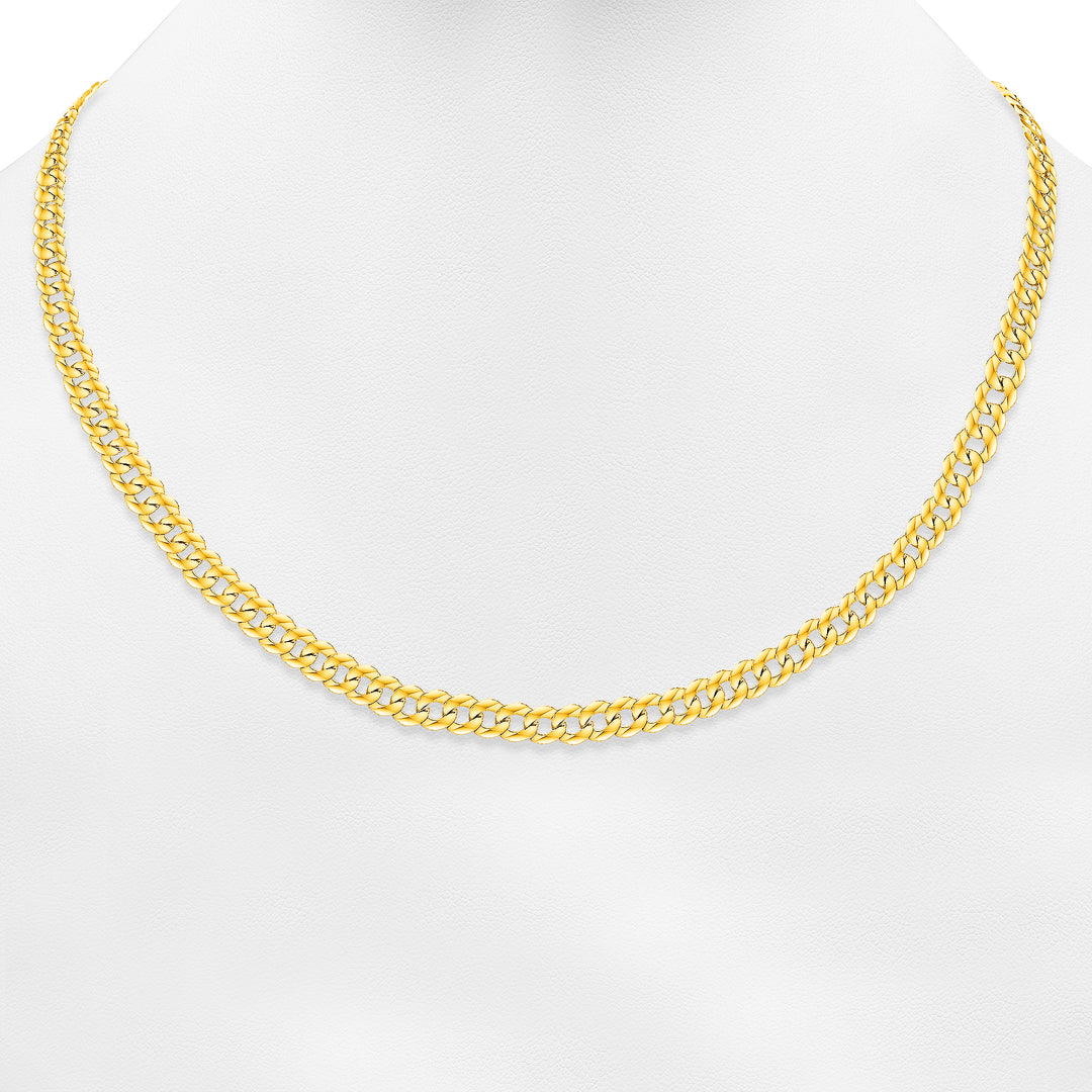 Solid 14K Yellow Gold 5 mm, 6 mm Miami Cuban Link Chain Necklace 16"-26"