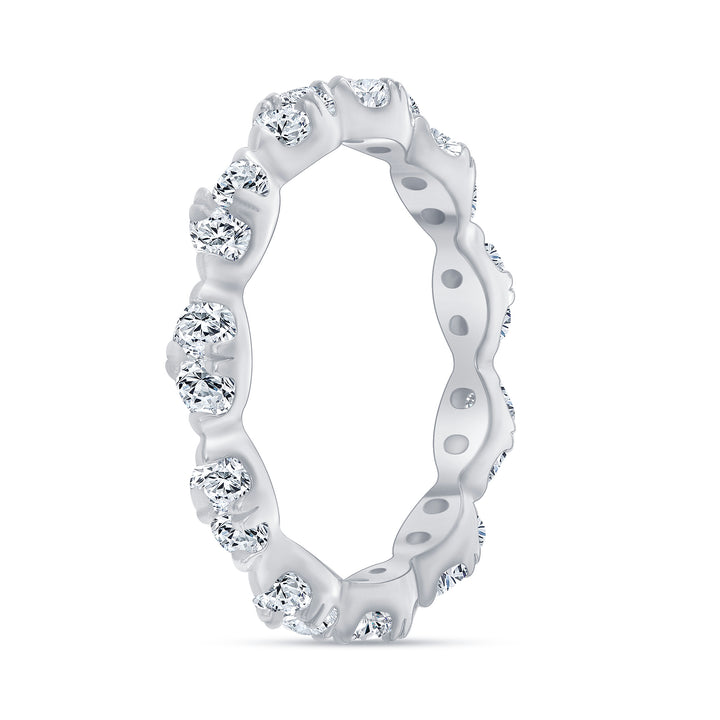 0.25 Ct. Tw. Round Cut Diamond Romantic Wavy Eternity Band