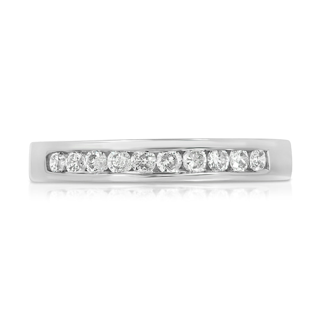 0.25 Carat Round Cut Diamond Channel Set Band