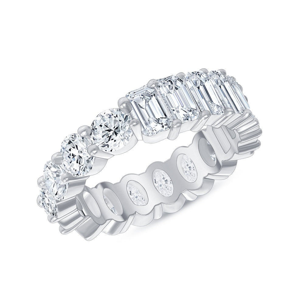 4.80 Carat Multi-Cut Diamond Eternity Band H,VS