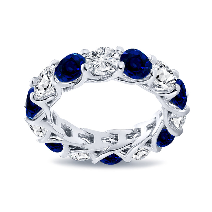 4.50 Ct. Tw. Diamond & Natural Sapphire Eternity Band