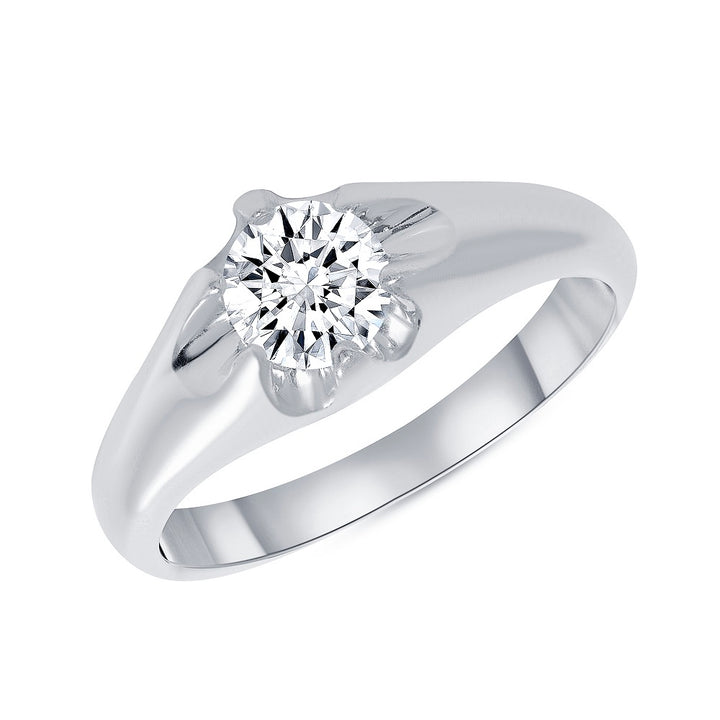 Men's 0.75 Ct. Tw. Round Cut Natural Diamond Solitaire Ring