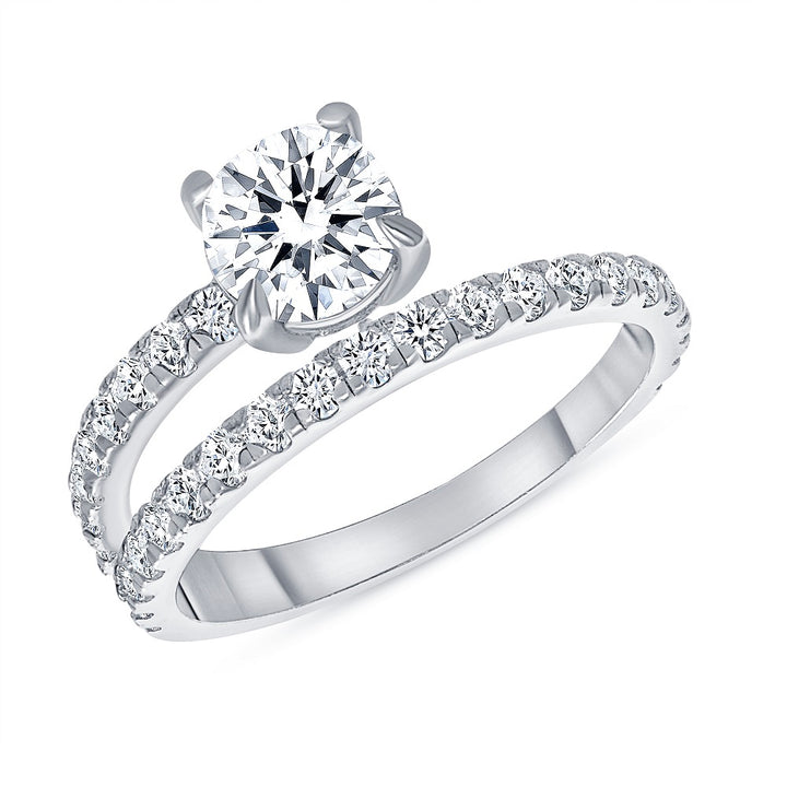 0.75 Carat Round Brilliant Cut Diamond Engagement Ring Design (0.50 Ct. Tw. Center Diamond)