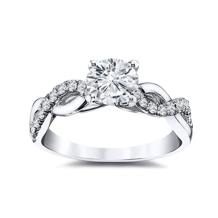 1.00 Ct. Tw. Infinity Twist Design Diamond Engagement Ring