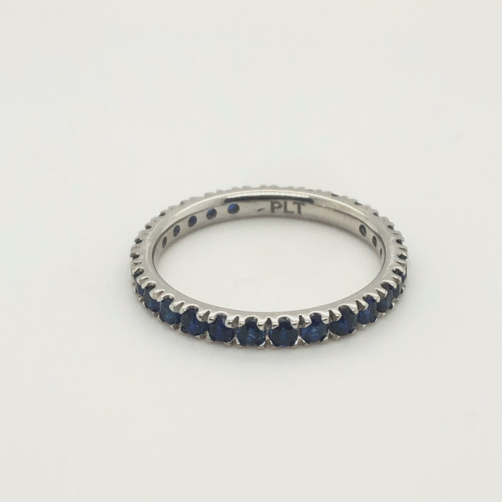 0.75 Ct. Tw. Round Cut Natural Sapphire Eternity Wedding Ring