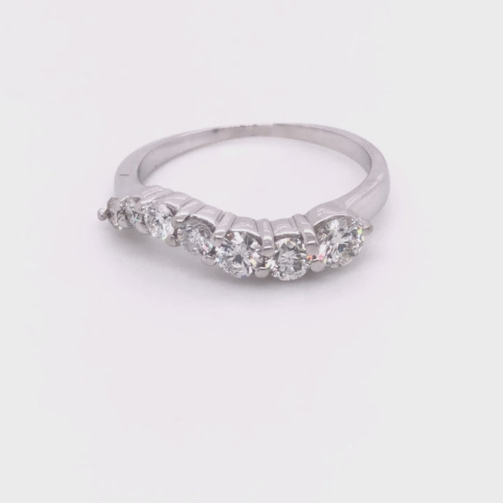 0.80 Ct. Tw. Brilliant Round Cut Diamond Journey Band