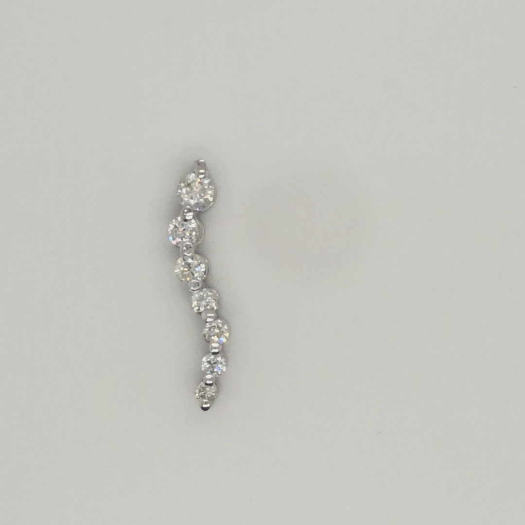 0.50 Ct. Tw. Brilliant Round Cut Diamond Journey Pendant