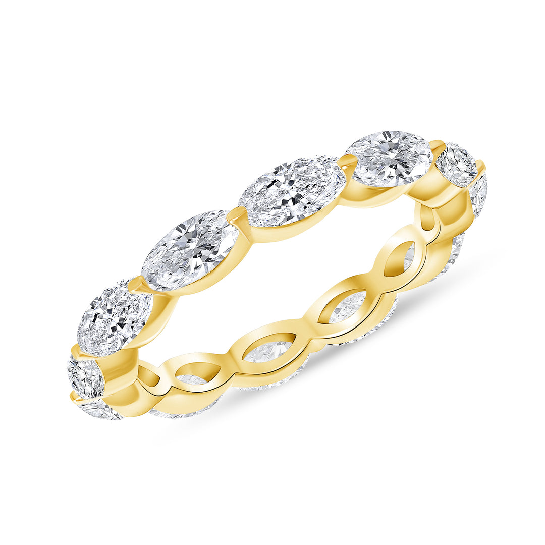 2.75 Carat Marquise Cut Diamond Eternity Band East-West Setting