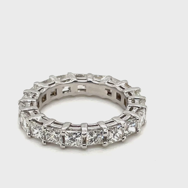 4.50 Carat Princess Cut Diamond Eternity Band