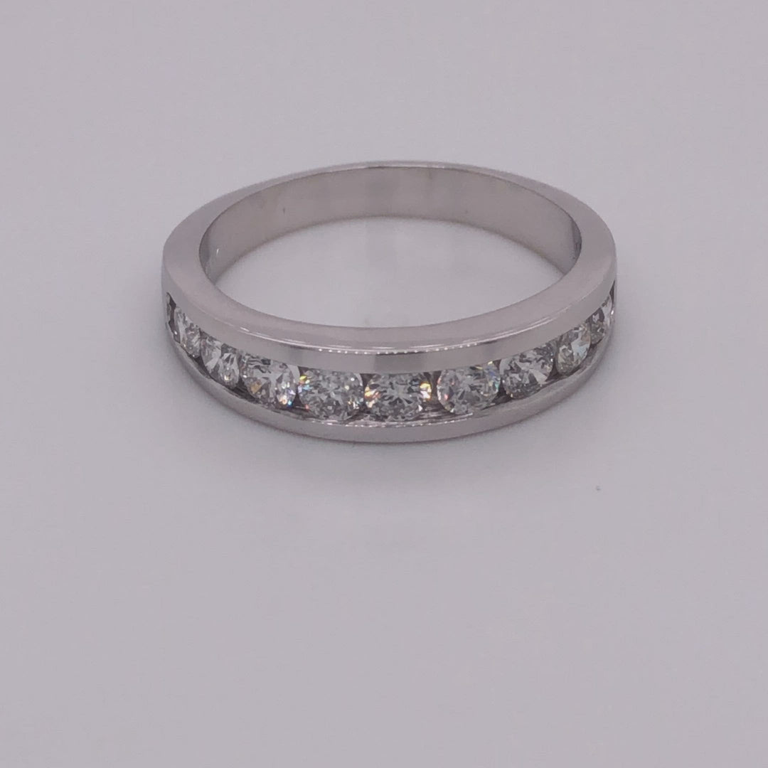 Men's Channel Set 1.00 Ct. Tw. Brilliant Round Cut Diamond Band